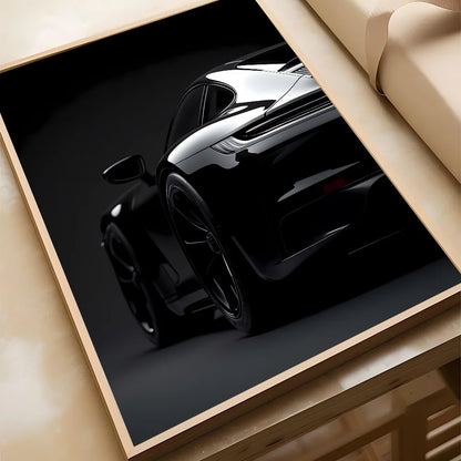 Schwarz-Weiß Poster – Legendäre Autos | Stilvolle Wanddekoration für Wohnzimmer, Schlafzimmer oder Café