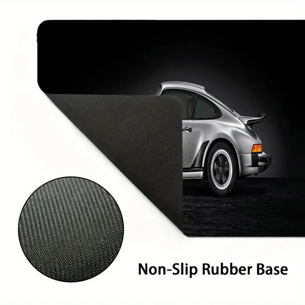 Großes Gaming-Mauspad im Sportwagen-Design – Motiv Porsche 911, rutschfest & stylisch für PC, Laptop & Gaming-Setup