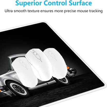 Großes Gaming-Mauspad im Sportwagen-Design – Motiv Porsche 911, rutschfest & stylisch für PC, Laptop & Gaming-Setup