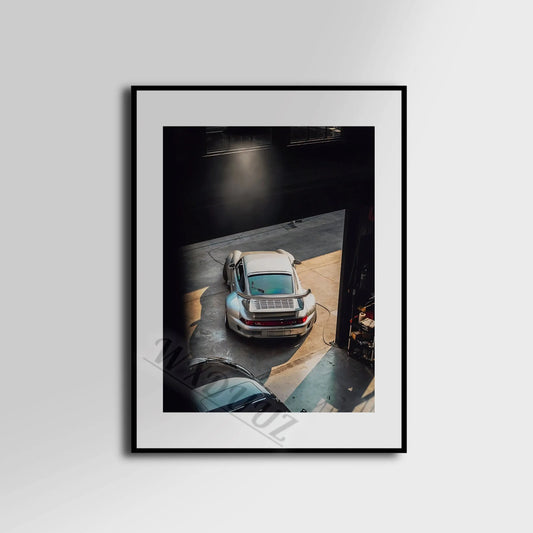 Vintage Sportwagen Leinwanddruck – Retro Poster für Wohnzimmer, Büro & luxuriöse Wanddekoration